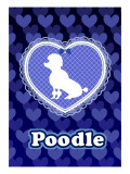 Poodle Blue Giclee Print by Ikuko Kowada