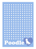Dot and Poodle Blue Giclee Print by Ikuko Kowada