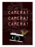 Camera Red Giclee Print by Ikuko Kowada