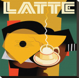 Cubist Latte I Stretched Canvas Print by Eli Adams