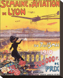Semaine D'Aviation de Lyon Stretched Canvas Print by Charles Tichon