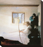 Robin Hood Stretched Canvas Print by Newell Convers Wyeth