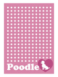 Dot and Poodle Pink Giclee Print by Ikuko Kowada