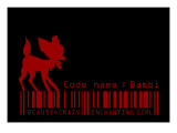 Red Bambi in Black reproduction procédé giclée par Ikuko Kowada