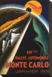 10eme Rallye Automobile Monte Carlo Stretched Canvas Print