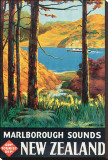 Marlborough Sounds, New Zealand Stretched Canvas Print by L. C. Mitchell