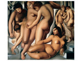 Tamara De Lempicka - Femmes au Bain - Birinci Sınıf Giclee Baskı Tamara De Lempicka - Femmes au Bain - Birinci Sınıf Giclee Baskı
