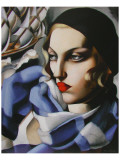 Echarpe Bleue Ensiluokkainen giclee-vedos tekijänä Tamara De Lempicka