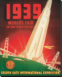 1939 Worlds Fair on San Francisco Bay Stretched Canvas Print