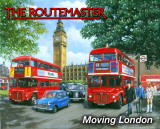 Routemaster - Moving London Emaille bord van Kevin Walsh