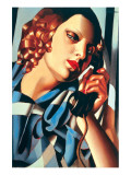 Le Telephone II Ensiluokkainen giclee-vedos tekijänä Tamara De Lempicka