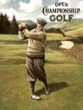 Open Golf man Plaque en métal par Kevin Walsh