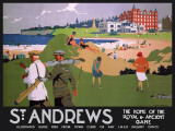 St Andrews (black) Tin Sign