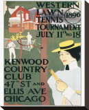 Western Lawn Tennis Tournament Stretched Canvas Print by Edward Penfield