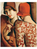 Les Confidences Giclee-tryk i høj kvalitet af Tamara De Lempicka Les Confidences Giclee-tryk i høj kvalitet af Tamara De Lempicka