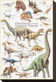 Dinosaurs, Jurassic Period Stretched Canvas Print