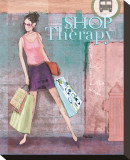 Hipster Shop Therapy Stretched Canvas Print