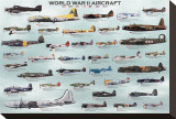 World War II Aircrafts Stretched Canvas Print