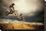 Motocross: Big Air Stretched Canvas Print