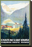 Canadian Pacific, Chateau Lake Louise Stretched Canvas Print