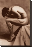 Nude Male Stretched Canvas Print