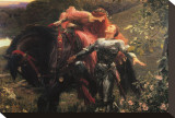 La Belle Dame Sans Merci Reproducción en lienzo de la lámina por Frank Bernard Dicksee