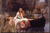 Lady of Shalott Stretched Canvas Print by John William Waterhouse Lady of Shalott Stretched Canvas Print by John William Waterhouse
