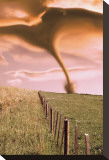 Tornade dans un champ Reproduction transférée sur toile :