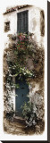 Doorway With Flowers Stretched Canvas Print by Jean Onesti