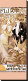 Flirt Stretched Canvas Print by Alphonse Mucha