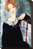 Woman with Red Hair Stretched Canvas Print by Amedeo Modigliani