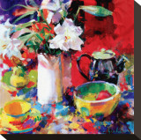 Morning Tea Stretched Canvas Print by Peter Graham