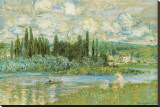 The Seine River Impressão em tela esticada por Claude Monet