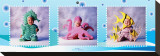 Water Babies Sitting Stretched Canvas Print by Tom Arma