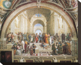 École d'Athènes Reproduction transférée sur toile : par Raphael 