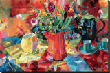 Pitcher of Flowers Stretched Canvas Print by Peter Graham Pitcher of Flowers Stretched Canvas Print by Peter Graham