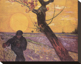 Sämann bei untergehender Sonne Leinwand von Vincent van Gogh