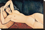 Reclining Nude Stretched Canvas Print by Amedeo Modigliani