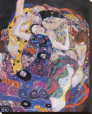 The Virgins Stretched Canvas Print by Gustav Klimt
