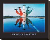 Working Together Stretched Canvas Print