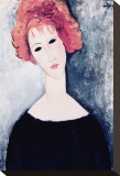 Redhead Stretched Canvas Print by Amedeo Modigliani