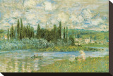 The Seine River Stretched Canvas Print by Claude Monet