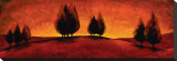 Vermillion Pastoral III Stretched Canvas Print by Jay Molando