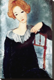 Mujer de pelo rojo Reproducción en lienzo de la lámina por Amedeo Modigliani Mujer de pelo rojo Reproducción en lienzo de la lámina por Amedeo Modigliani