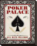 Poker Palace Stretched Canvas Print