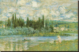 Vue de Vétheuil Reproduction transférée sur toile par Claude Monet