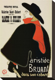 Aristide Bruant Leinwand von Henri de Toulouse-Lautrec