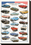 American Cars of the Fifties Stretched Canvas Print