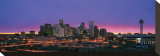 Denver Skyline at Night Stretched Canvas Print