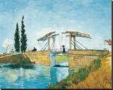 The Langlois Drawbridge Stretched Canvas Print by Vincent van Gogh